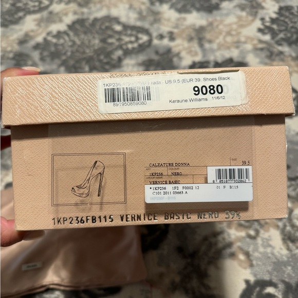 Prada Patent Leather Open Toed Stiletto Heels - Picture 8 of 9